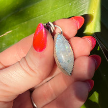 Load image into Gallery viewer, Moonstone Marquise Pendant - Serrated