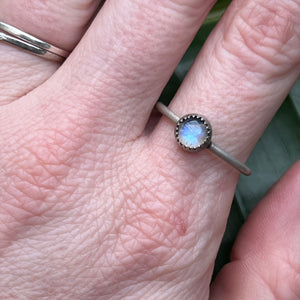 Moonstone Stacker Ring - Size 10
