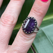 Load image into Gallery viewer, Amethyst Gem Statement Ring - Size 6.5