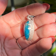 Load image into Gallery viewer, Blue Apatite Crescent Moon Pendant
