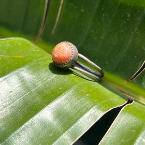 Sunstone Double Band Ring - Size 7