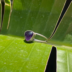 Amethyst Double Band Ring - Size 11.5