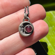 Load image into Gallery viewer, Pink Tourmaline Mini Moon Gemstone Necklace