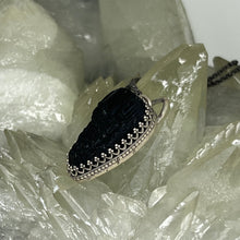 Load image into Gallery viewer, Rough Black Tourmaline Crown Pendant