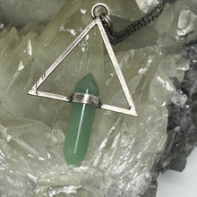 Load image into Gallery viewer, Aventurine Triangle Double Terminated Pendant