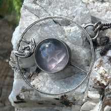 Load image into Gallery viewer, Rose Quartz Star and Moon Orbit Pendant