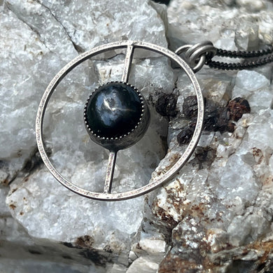 Black Star Diopside Orbit Pendant